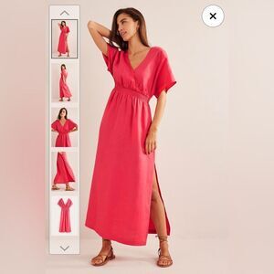 Boden Vibrant Pink Maxi Dress
